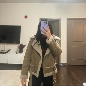 Zara shearling jacket